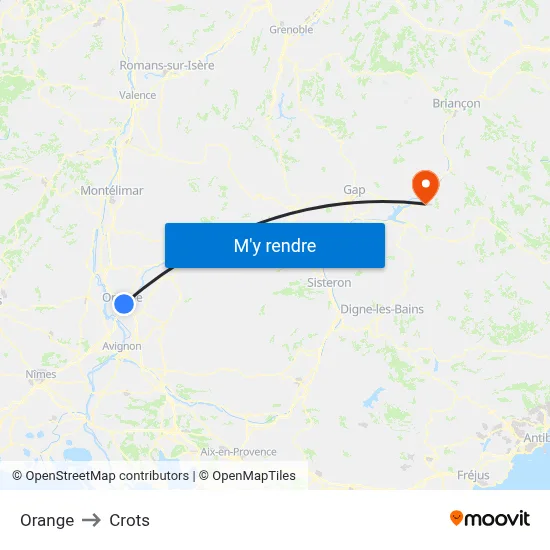 Orange to Crots map