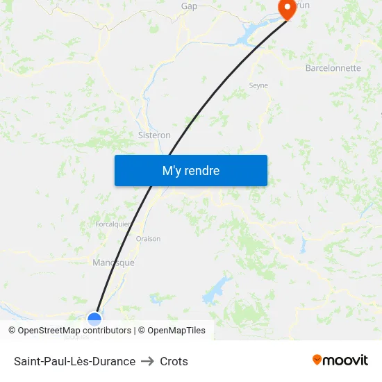 Saint-Paul-Lès-Durance to Crots map