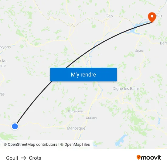 Goult to Crots map