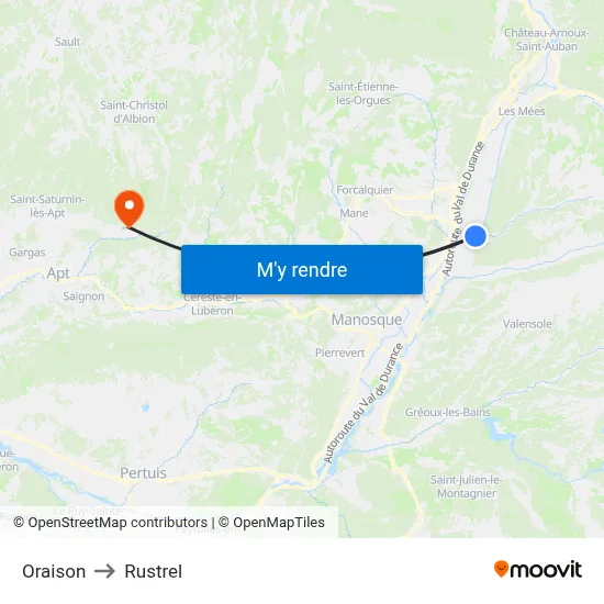 Oraison to Rustrel map