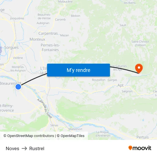 Noves to Rustrel map