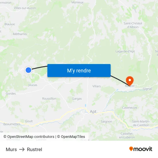 Murs to Rustrel map