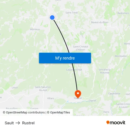 Sault to Rustrel map