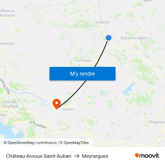 Château-Arnoux-Saint-Auban to Meyrargues map