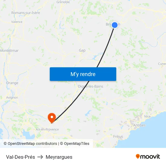 Val-Des-Prés to Meyrargues map