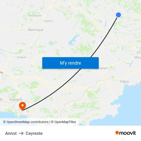 Annot to Ceyreste map