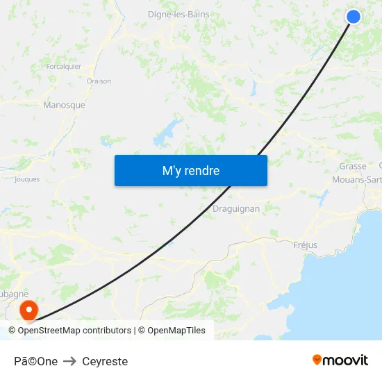 Pã©One to Ceyreste map