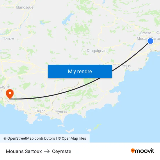 Mouans Sartoux to Ceyreste map