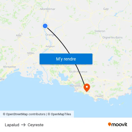 Lapalud to Ceyreste map