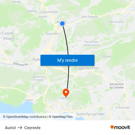 Auriol to Ceyreste map