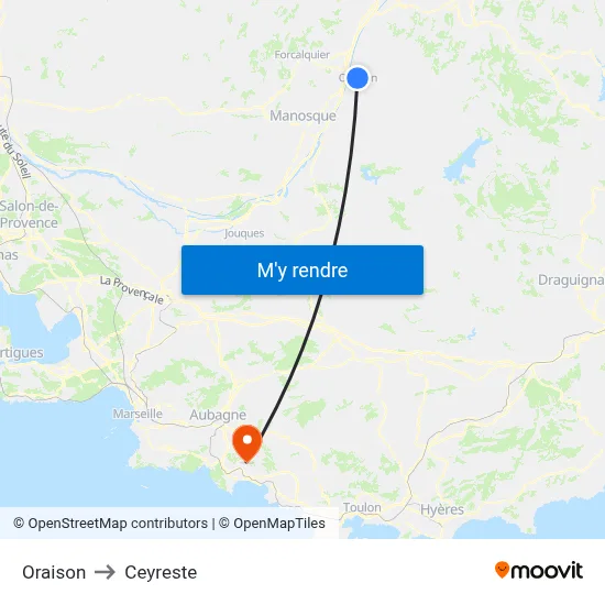 Oraison to Ceyreste map