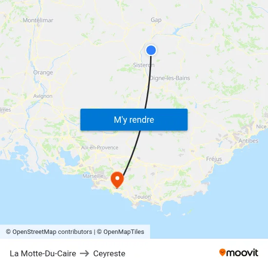 La Motte-Du-Caire to Ceyreste map