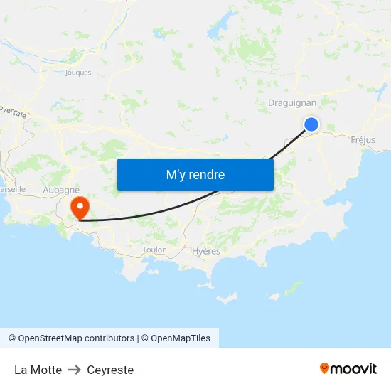 La Motte to Ceyreste map