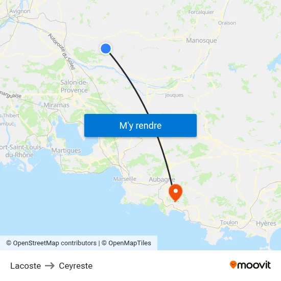 Lacoste to Ceyreste map