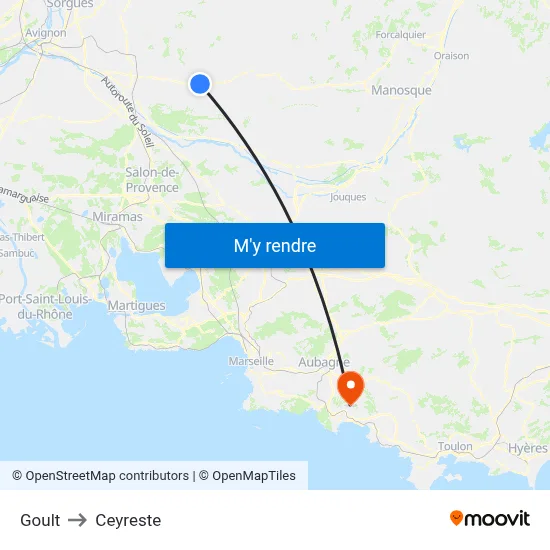 Goult to Ceyreste map