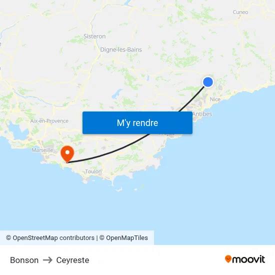 Bonson to Ceyreste map