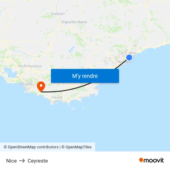 Nice to Ceyreste map