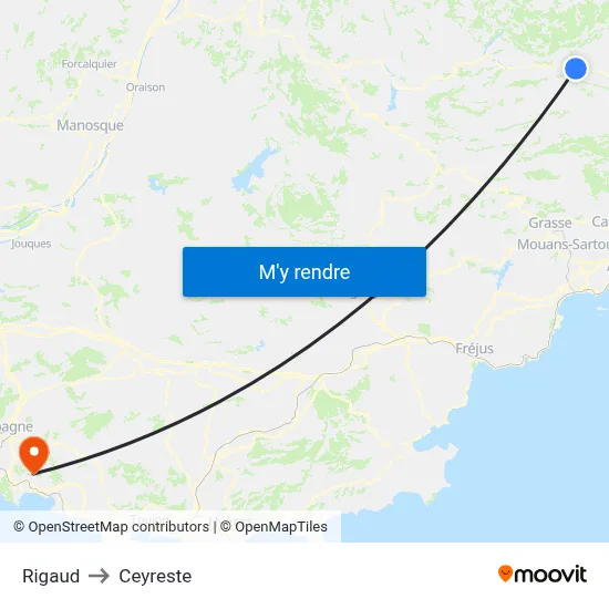 Rigaud to Ceyreste map