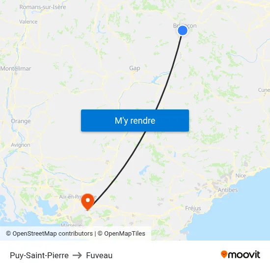 Puy-Saint-Pierre to Fuveau map