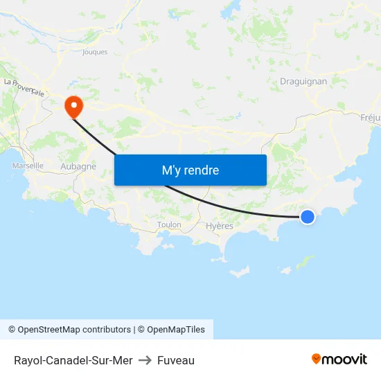 Rayol-Canadel-Sur-Mer to Fuveau map