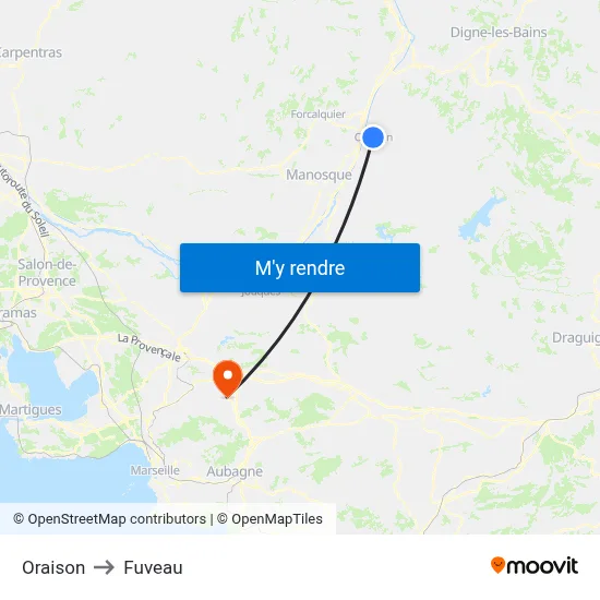 Oraison to Fuveau map