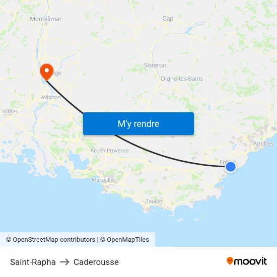 Saint-Rapha to Caderousse map