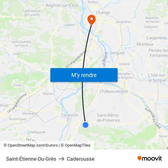 Saint-Étienne-Du-Grès to Caderousse map
