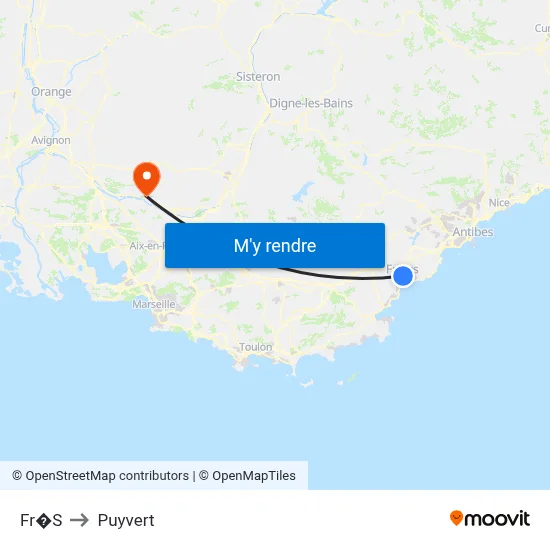 Fr�S to Puyvert map