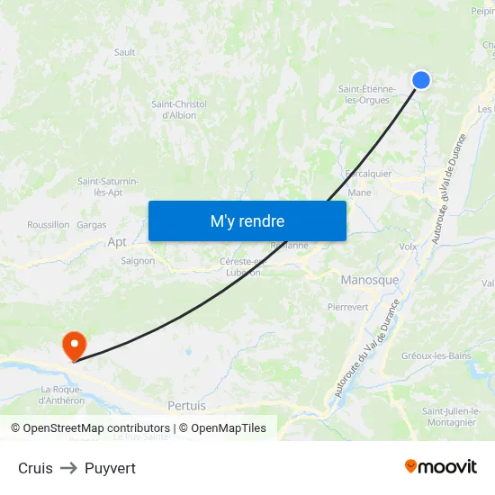 Cruis to Puyvert map
