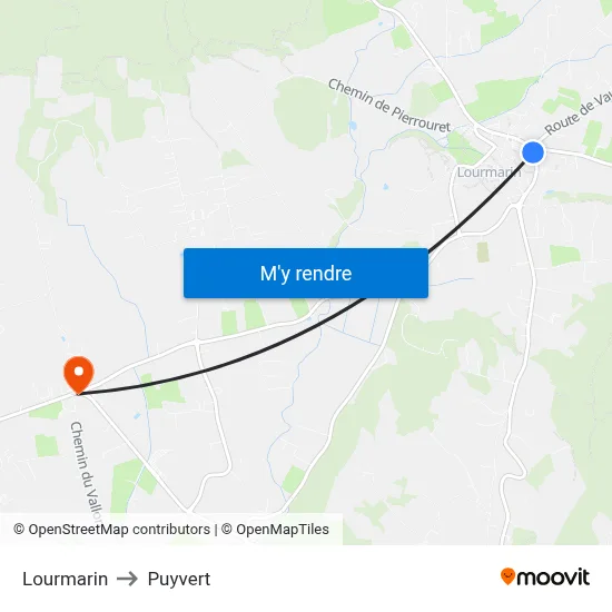 Lourmarin to Puyvert map