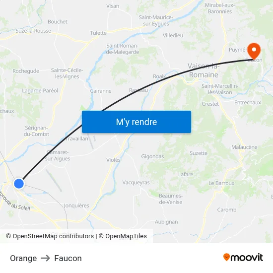 Orange to Faucon map