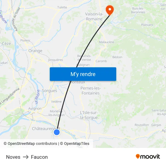 Noves to Faucon map