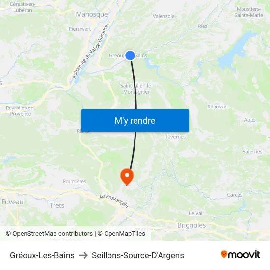 Gréoux-Les-Bains to Seillons-Source-D'Argens map