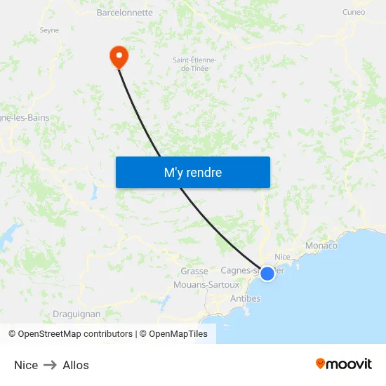 Nice to Allos map