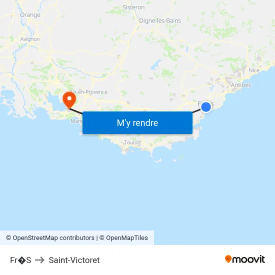 Fr�S to Saint-Victoret map