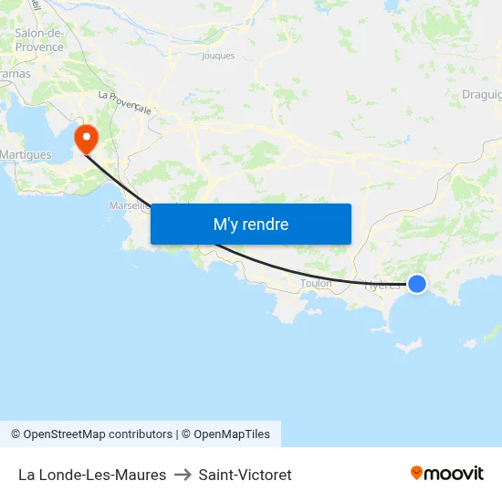 La Londe-Les-Maures to Saint-Victoret map