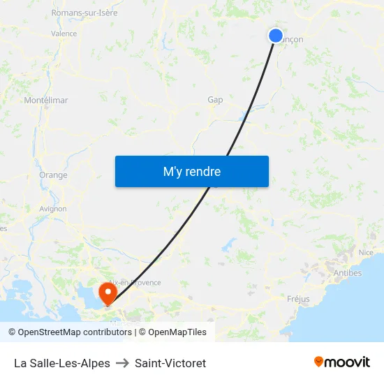 La Salle-Les-Alpes to Saint-Victoret map
