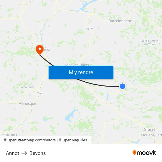 Annot to Bevons map