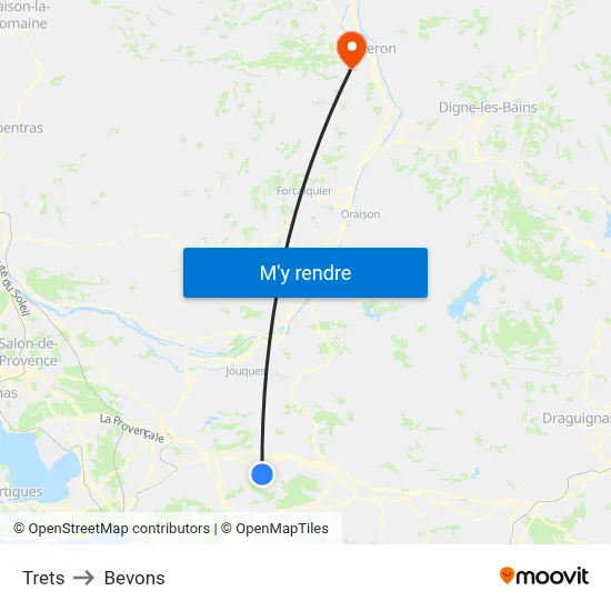 Trets to Bevons map
