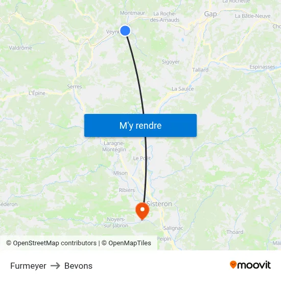 Furmeyer to Bevons map