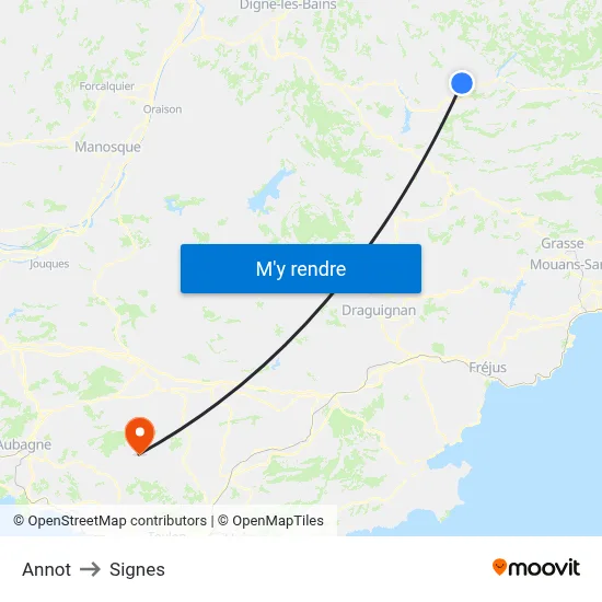 Annot to Signes map