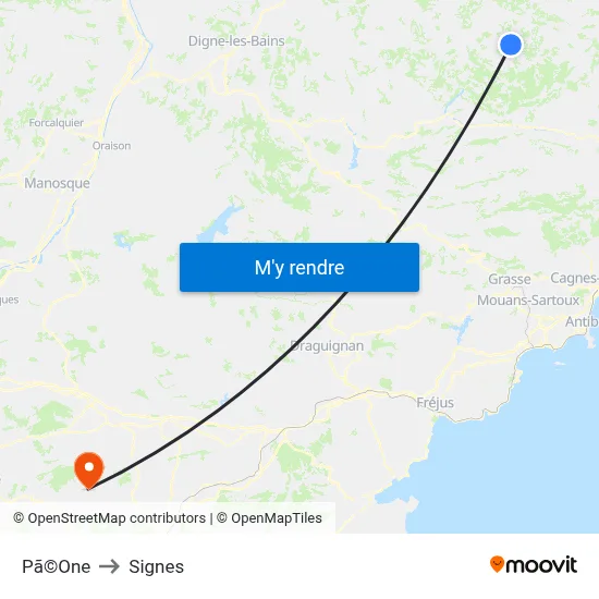 Pã©One to Signes map