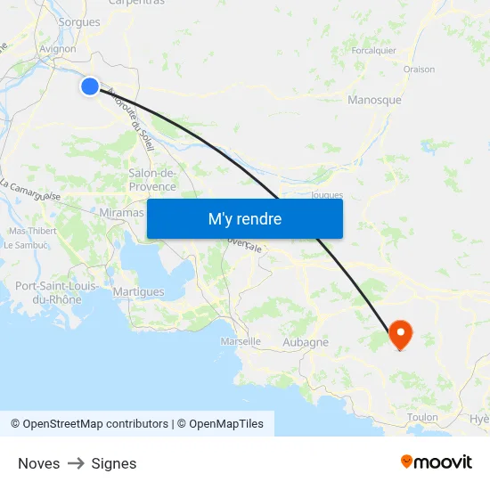 Noves to Signes map