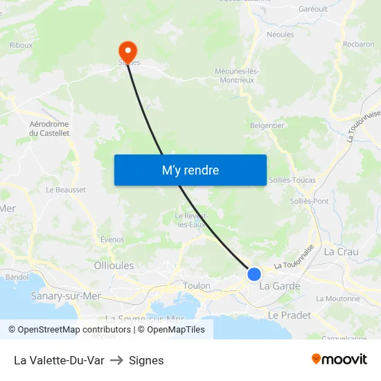 La Valette-Du-Var to Signes map