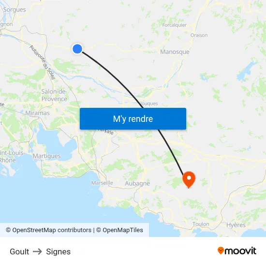 Goult to Signes map