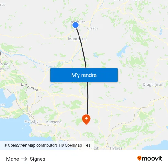 Mane to Signes map