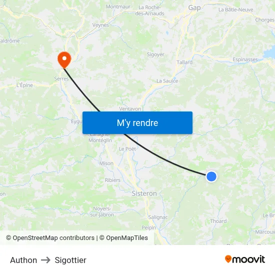 Authon to Sigottier map