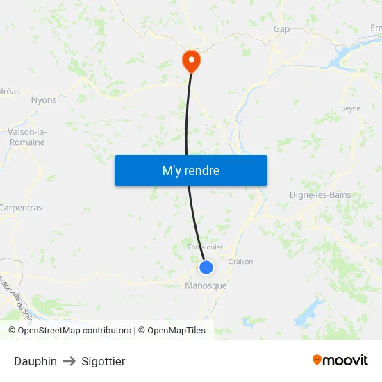 Dauphin to Sigottier map