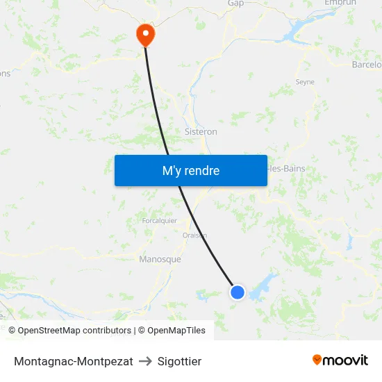 Montagnac-Montpezat to Sigottier map