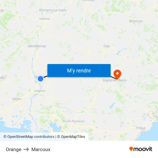 Orange to Marcoux map